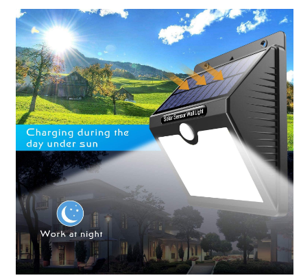 Solar waterproof lights for outdoor use with motion sensor 4 pack