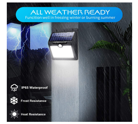 Solar waterproof lights for outdoor use with motion sensor 4 pack