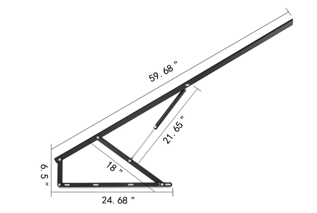 Bed Lift Hydraulic Mechanism Kit – Easy Lift System for Under-Bed Storage and Space Optimization