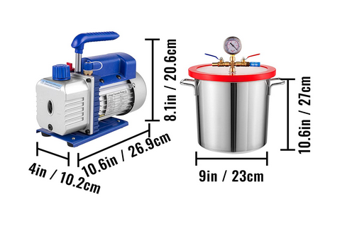 Single-Stage Vacuum Pump with Vacuum Chamber (12L)