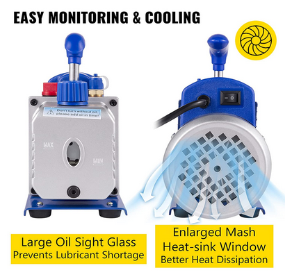 Single-Stage Vacuum Pump with Vacuum Chamber (12L)