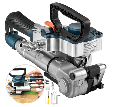 Handheld Pneumatic Strapping Machine with 3500N Max Tension for Heavy-Duty Packaging and Binding