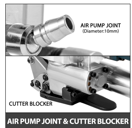 Handheld Pneumatic Strapping Machine with 3500N Max Tension for Heavy-Duty Packaging and Binding