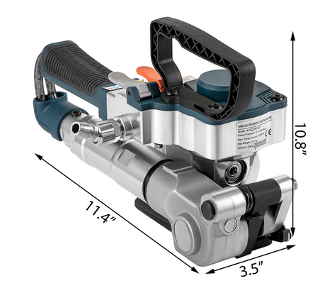 Handheld Pneumatic Strapping Machine with 3500N Max Tension for Heavy-Duty Packaging and Binding