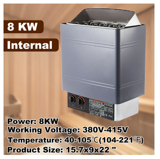 Electric Sauna Heater Stove with External/Internal Controller – High-Efficiency Heater for Home and Commercial Saunas