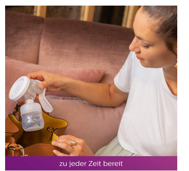 Manual Breast Pump with 125ml Bottle - Transparent
