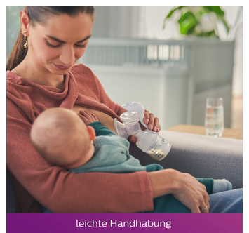 Manual Breast Pump with 125ml Bottle - Transparent