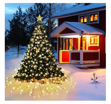 Christmas Tree Light Curtain 400 LEDs 16 Strands Christmas