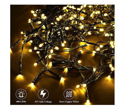 Christmas Tree Light Curtain 400 LEDs 16 Strands Christmas