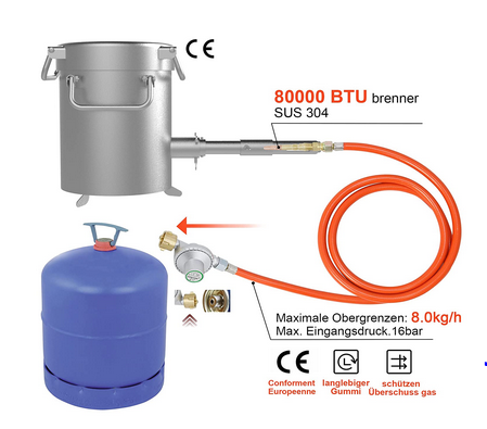 Melting Stove Kits, Made of 304 Stainless Steel Barrel