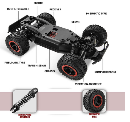 Toy Grade Vehicle Truck Crawler with Two Rechargeable Batteries for Kids and Adults