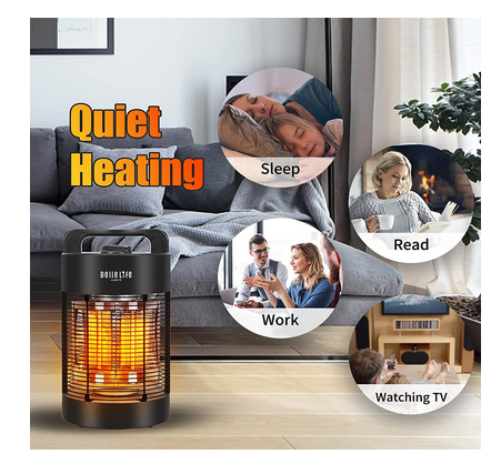 Infrared Standing Heater 700W with 360° Rotation, 4 Modes for Energy Saving and Efficient Heating