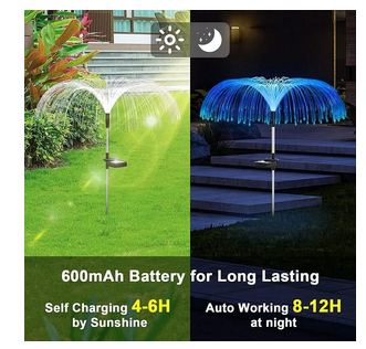 Garden Solar Fireworks Lights, Color-Changing Waterproof LED Outdoor Decoration for Pathway, Patio, and Lawn