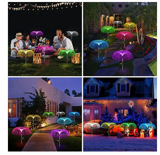 Garden Solar Fireworks Lights, Color-Changing Waterproof LED Outdoor Decoration for Pathway, Patio, and Lawn