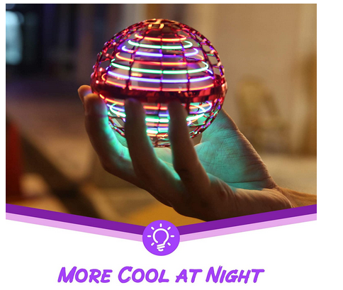 Hand Controlled Mini Drone with 360° Rotating LED Lights for Kids and Adults, Gesture-Sensing Flying Toy