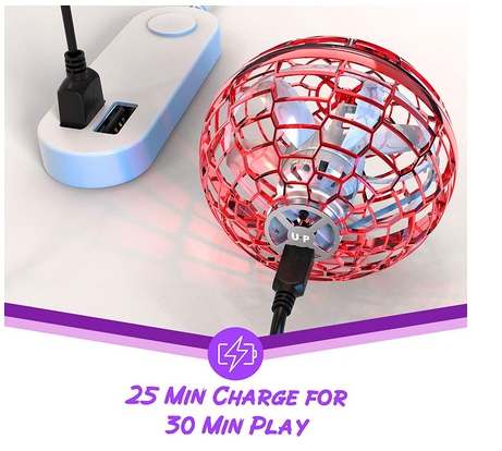 Hand Controlled Mini Drone with 360° Rotating LED Lights for Kids and Adults, Gesture-Sensing Flying Toy