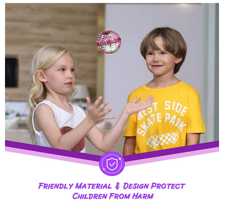Hand Controlled Mini Drone with 360° Rotating LED Lights for Kids and Adults, Gesture-Sensing Flying Toy