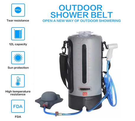Portable 12 L Solar Camping Shower