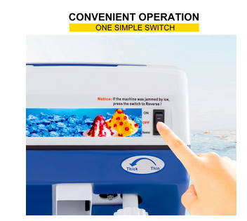 Electric Cube Ice Shaver and Granizing Machine – Commercial Ice Crusher for Smoothies, Desserts, and Cold Beverages