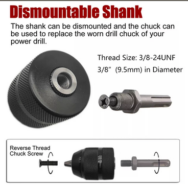 Key-less Drill Chuck Metal Heavy Duty