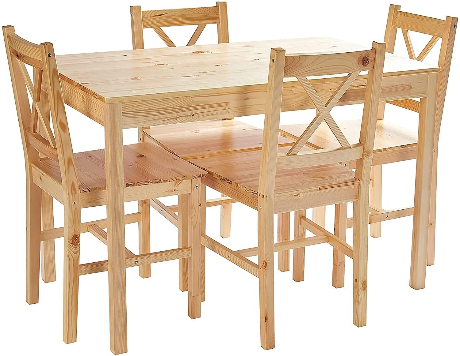 Pine Table and Chairs Set 4
