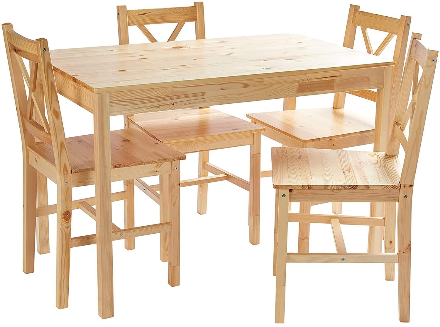 Pine Table and Chairs Set 4