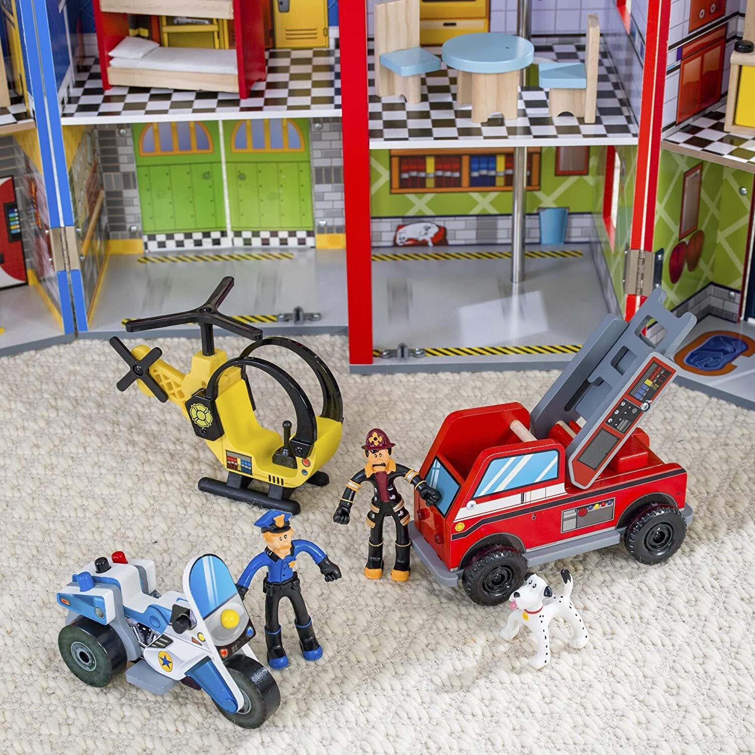 Everyday Heroes Wooden Play Set – Interactive and Imaginative Toy Set for Kids&#39; Role-Playing Adventures