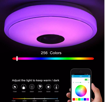 Smart Bedroom Ceiling Lamp with Remote Control – Modern Dimmable Lighting for Bedroom