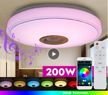 Smart Bedroom Ceiling Lamp with Remote Control – Modern Dimmable Lighting for Bedroom
