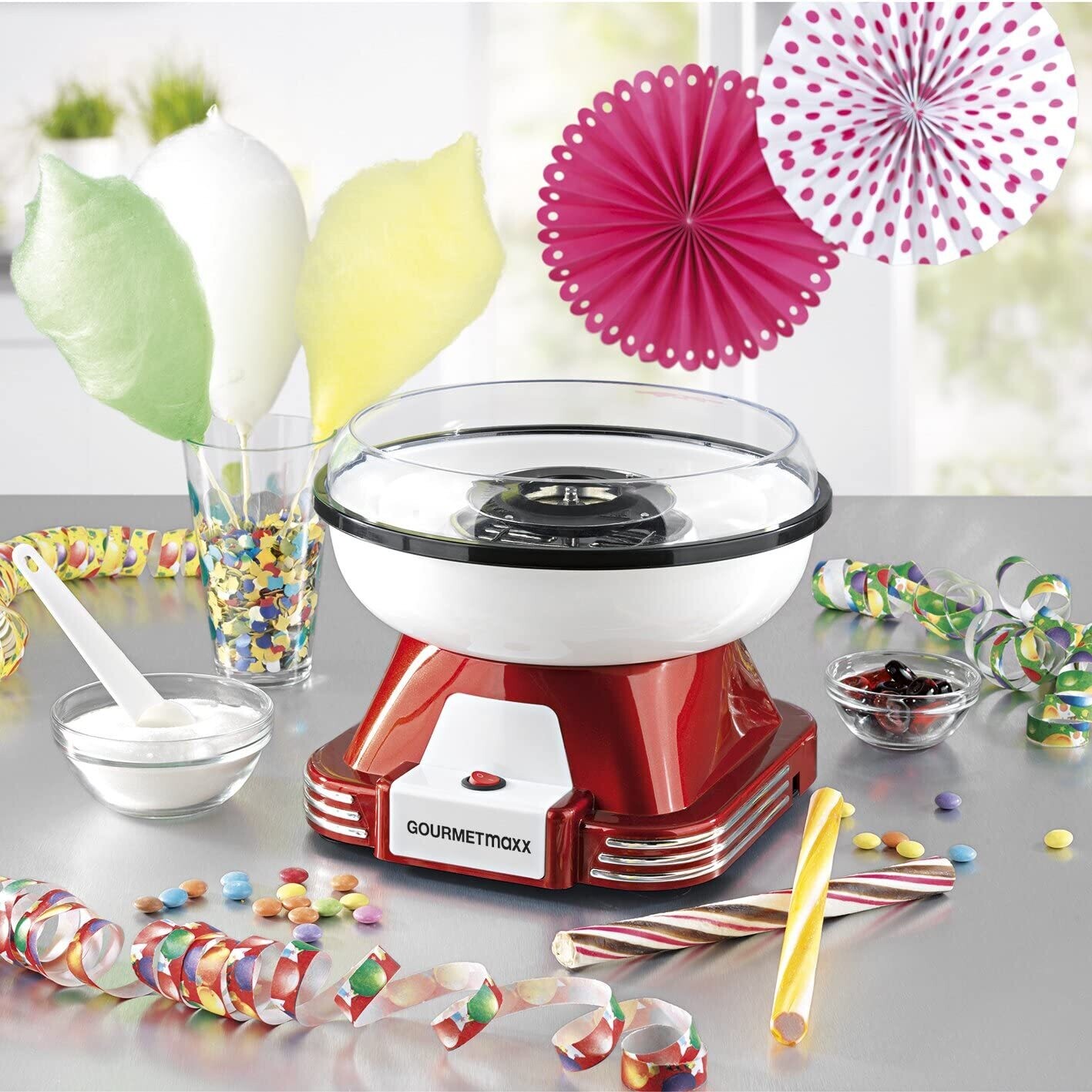 Cotton Candy Machine for Home Use, Electric Cotton Candy Maker with Easy Cleanup