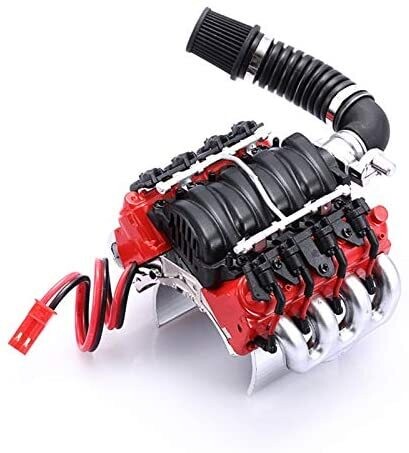RC Car LS7 V8 Simulate Engine Motor Cooling Fans Radiator