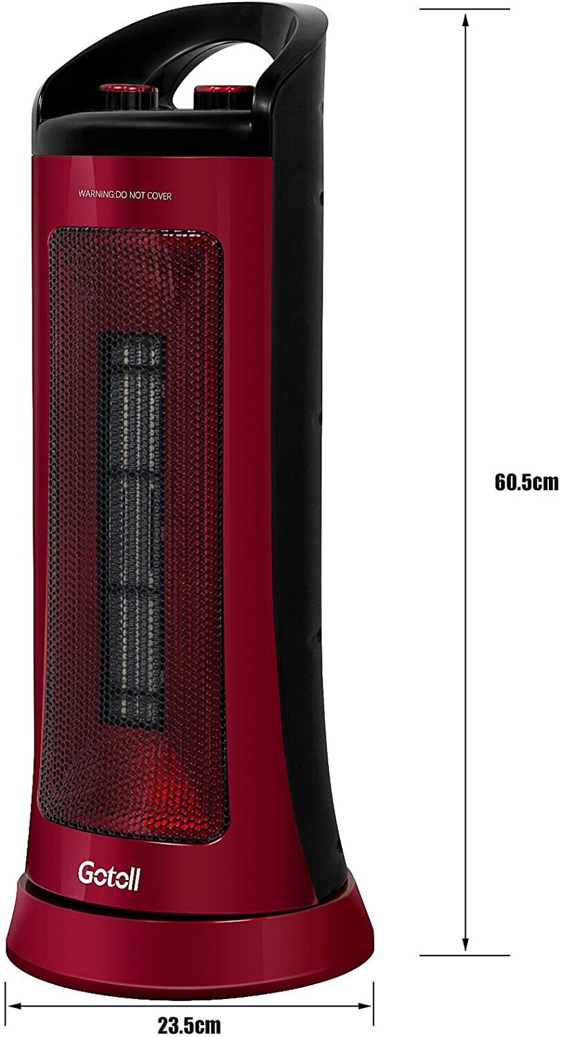 Ceramic Fan Heater, Portable Electric Space Heater for Home, Office, and Bedroom Heating