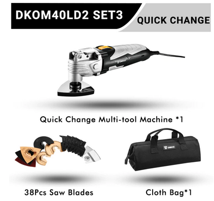 New 220V DKOM40LD1/2 Electric Multi function Oscillating Tool Electric Trimmer Saw Variable Speed with Accessories