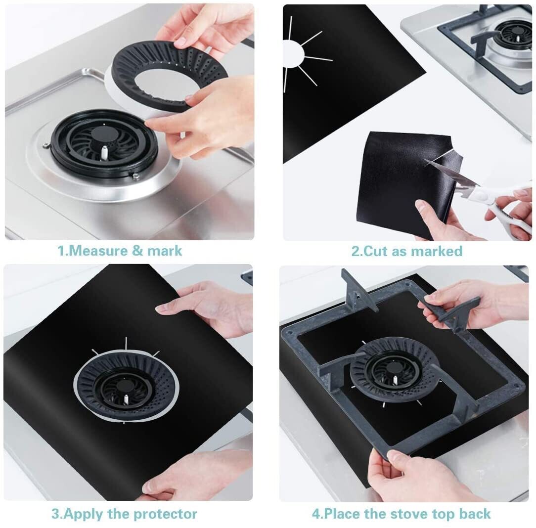 Gas Stove Protector Mat Heat Resistant Burner Covers for Easy Cleaning and Protection