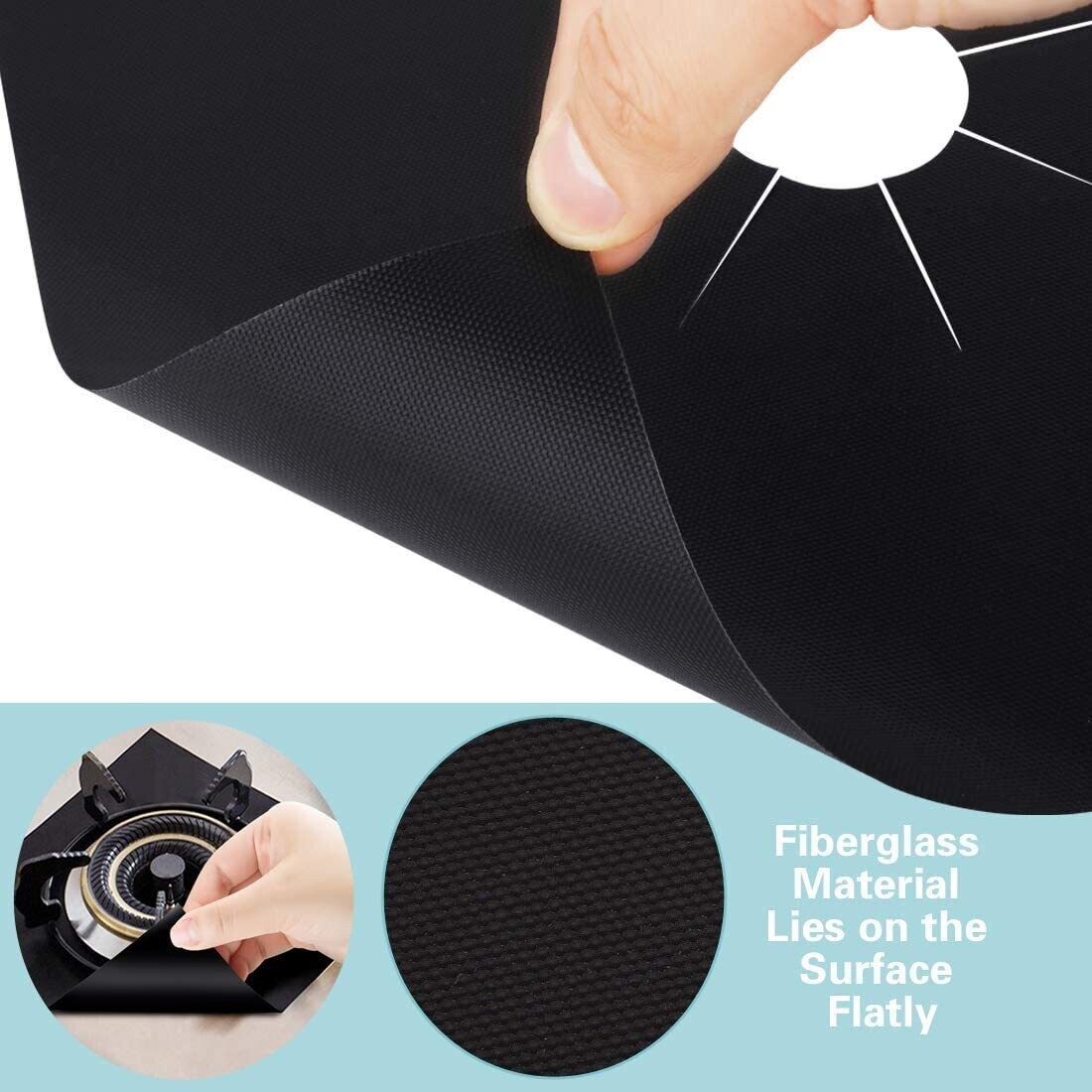 Gas Stove Protector Mat Heat Resistant Burner Covers for Easy Cleaning and Protection
