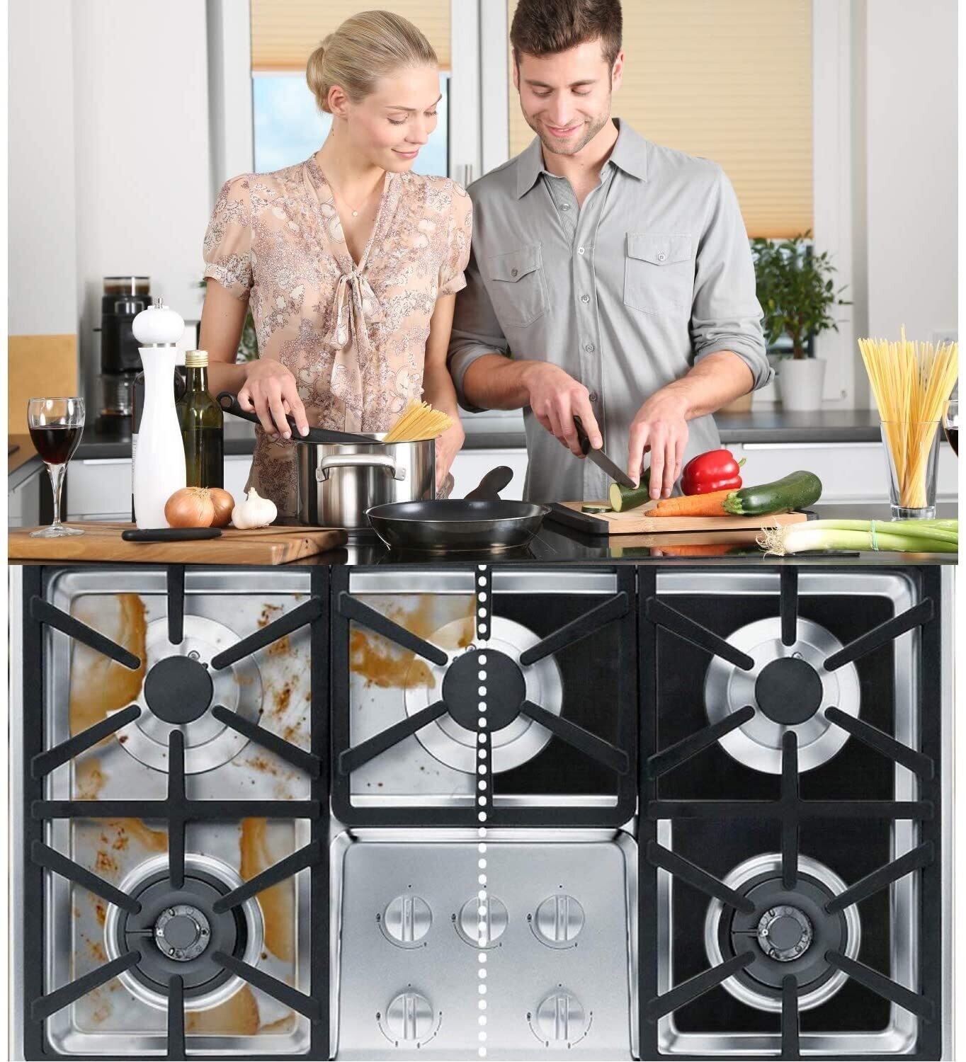 Gas Stove Protector Mat Heat Resistant Burner Covers for Easy Cleaning and Protection