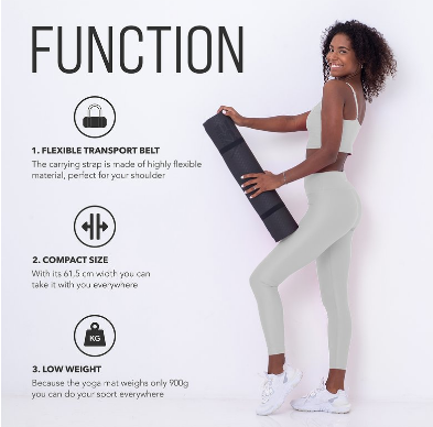 Gymnastics, Yoga &amp; Fitness Mat for Home Workout, Exercise, and Pilates with Non-Slip Surface