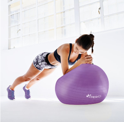 Gymnastic Ball With Free Exercise Poster Incl. Air Pump BPA-Free Seat Ball Anti-Burst Yoga Ball 300 kg Fitness Yoga Core