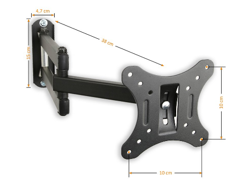 TV wall mount LCD / plasma tiltable pivotable LED 3D 14 - 30 inch