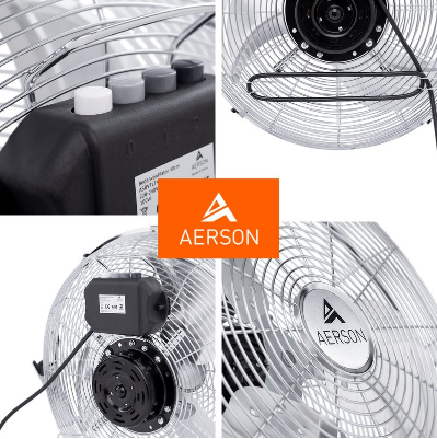 Floor Fan 100W 40cm Powerful Wind Machine with Adjustable Speed and Oscillation for Home and Office Cooling