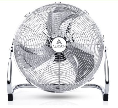 Floor Fan 100W 40cm Powerful Wind Machine with Adjustable Speed and Oscillation for Home and Office Cooling