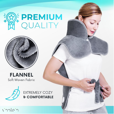 Electric Heating Pad Blanket – Neck, Back, and Shoulder Pain Relief with Adjustable Heat for Relaxation and Comfort