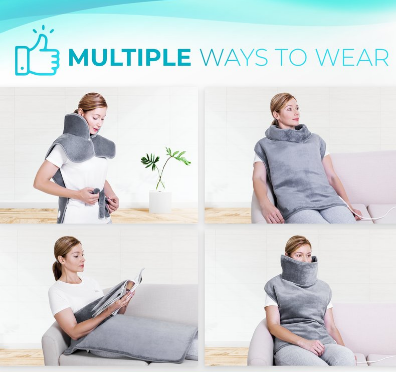Electric Heating Pad Blanket – Neck, Back, and Shoulder Pain Relief with Adjustable Heat for Relaxation and Comfort