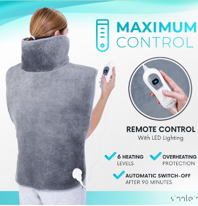 Electric Heating Pad Blanket – Neck, Back, and Shoulder Pain Relief with Adjustable Heat for Relaxation and Comfort