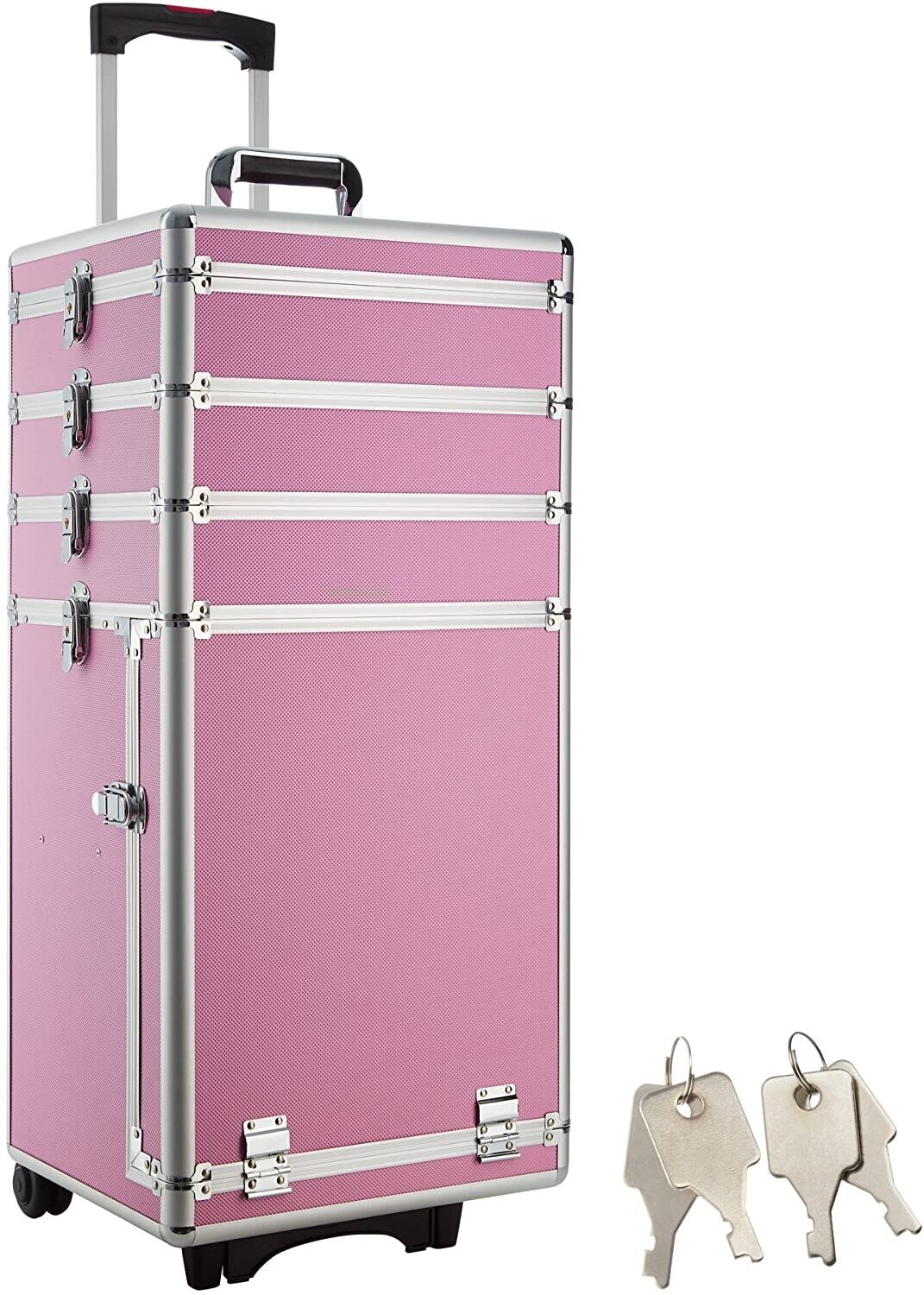 Cosmetics Makeup Beauty Case Trolley with Multiple Compartments, Rolling Organizer in Different Colours