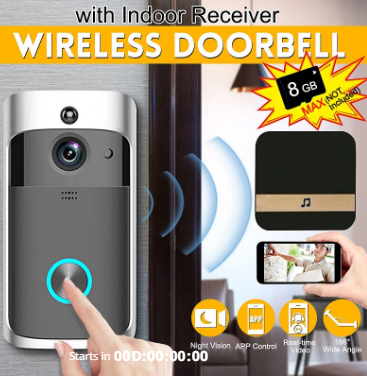 Smart Wifi Video Doorbell Intercom PIR Detection ,Camera Night Vision, Cloud Storage