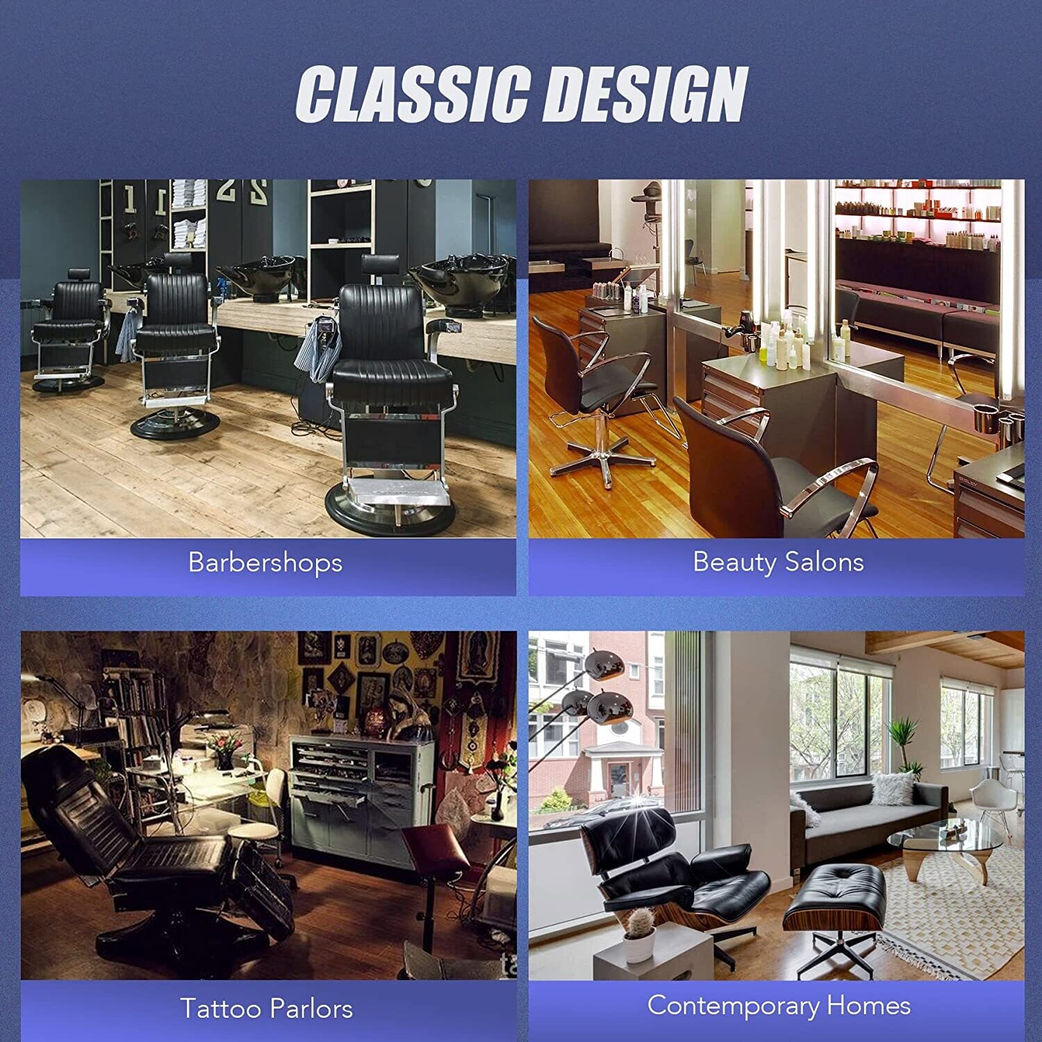 Classic Barber Chair Height Adjustable Hydraulic Operating Chair for Hairdressing, Salon Equipment