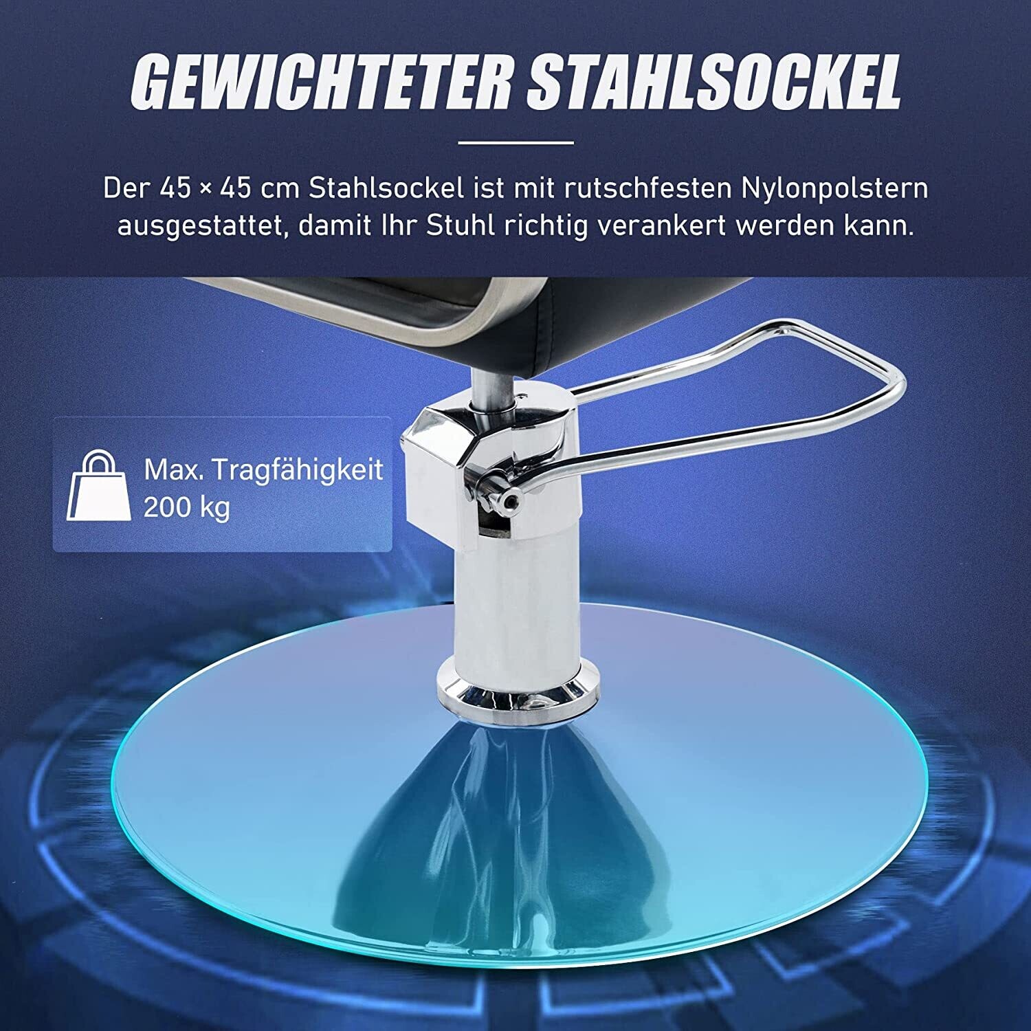 Hydraulic Control Hairdressing Barber Chair System with 200kg Capacity for Professional Salon Use