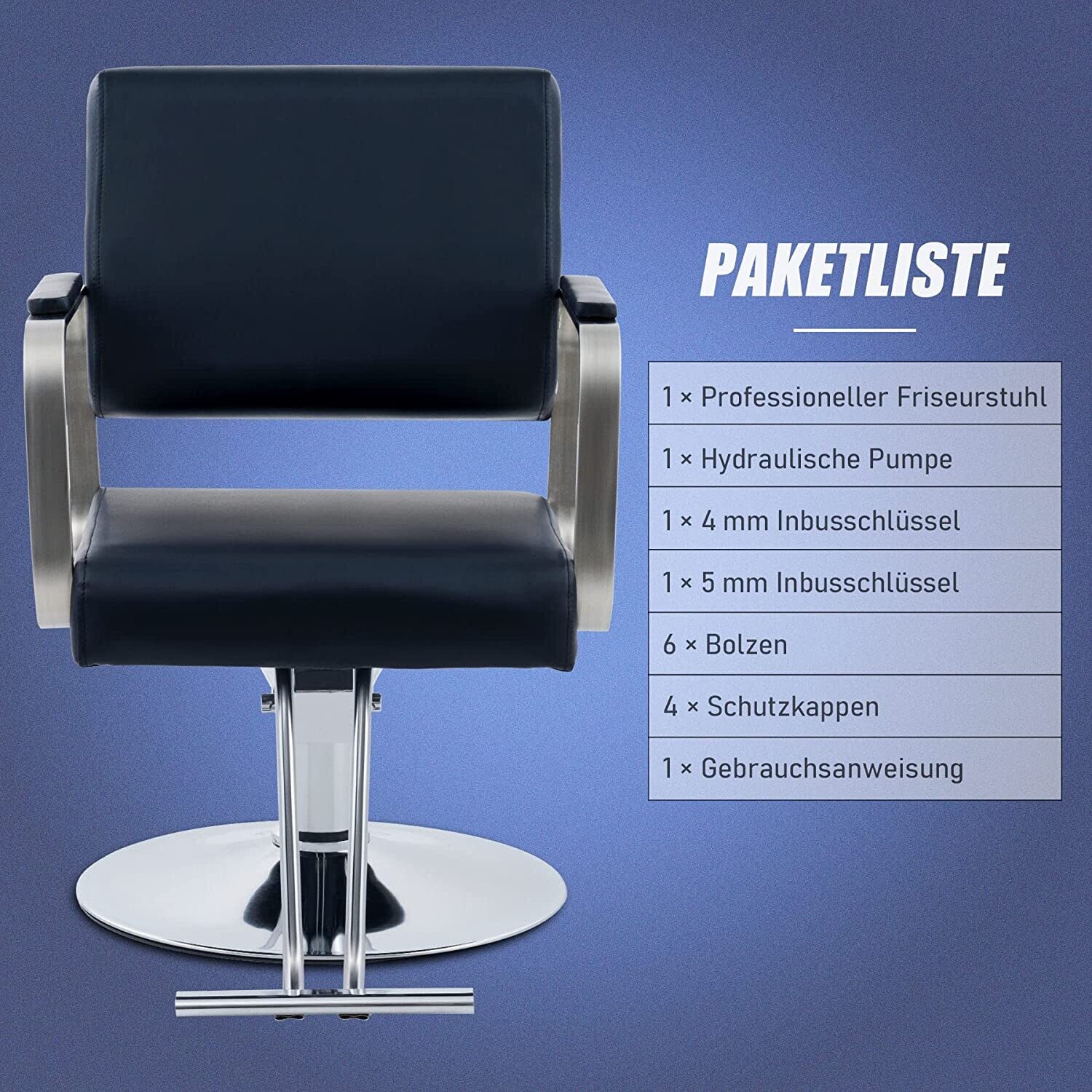 Hydraulic Control Hairdressing Barber Chair System with 200kg Capacity for Professional Salon Use