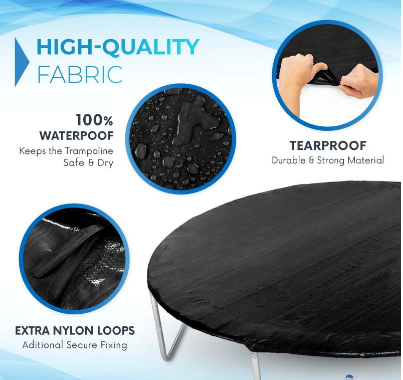 Trampoline cover 244 - 427 cm rain cover tarpaulin protective